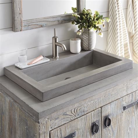 Trough Bathroom Sink Vanity - Artcomcrea