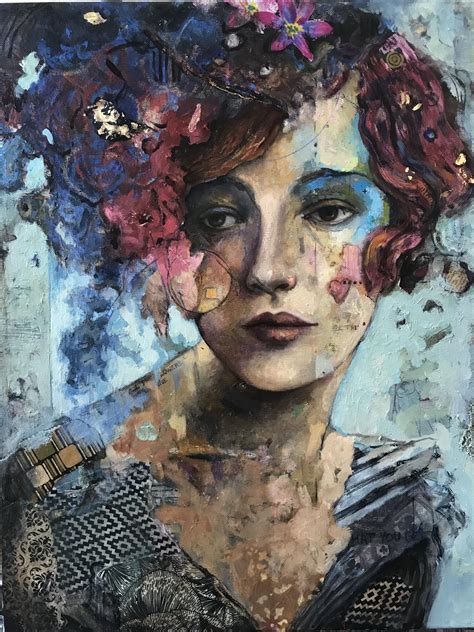 Original mixed media painting by artist Juliette Belmonte | Portrait ...