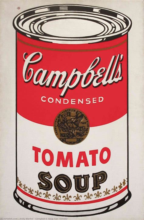 Art Reproductions Campbell`S Soup Can (tomato) by Andy Warhol (Inspired By) (1928-1987, United ...