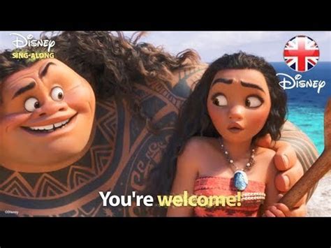 DISNEY SING-ALONGS | You're Welcome - Moana Lyric Video | Official Disney UK - YouTube