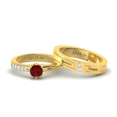 Gold Engagement Rings With Name Engraved