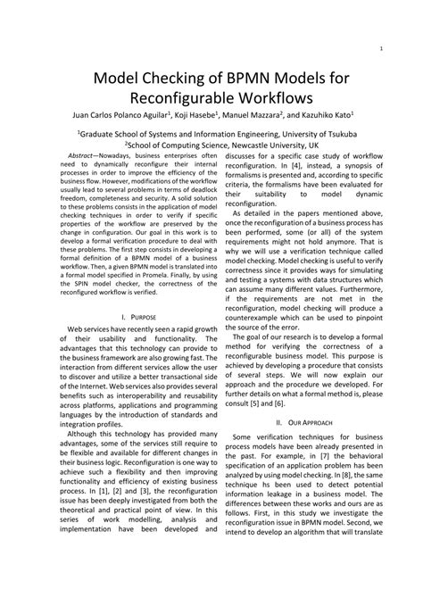 (PDF) Model Checking of BPMN Models for Reconfigurable Workflows