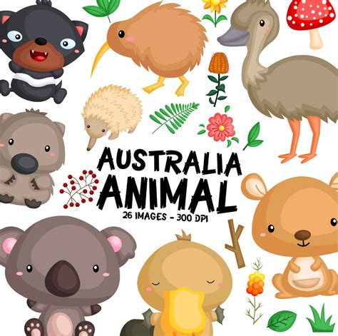 Australia Animal ClipartAustralia Clip Art Kangaroo Clipart | Etsy | Australia animals, Animal ...