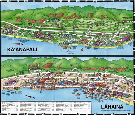 Kaanapali Map Of Hotels - Map Of Europe And Asia