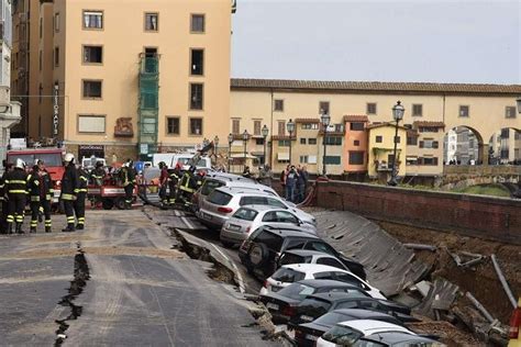 Road collapses near Florence's famed Ponte Vecchio bridge | The Straits Times