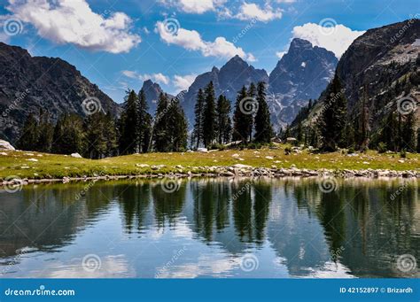 Paintbrush Canyon Trail in Grand Tetons National Park, Wyoming, Stock Image - Image of protected ...