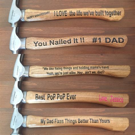 Personalized Hammer Father's Day gift groomsmen by BucksBarnWorks