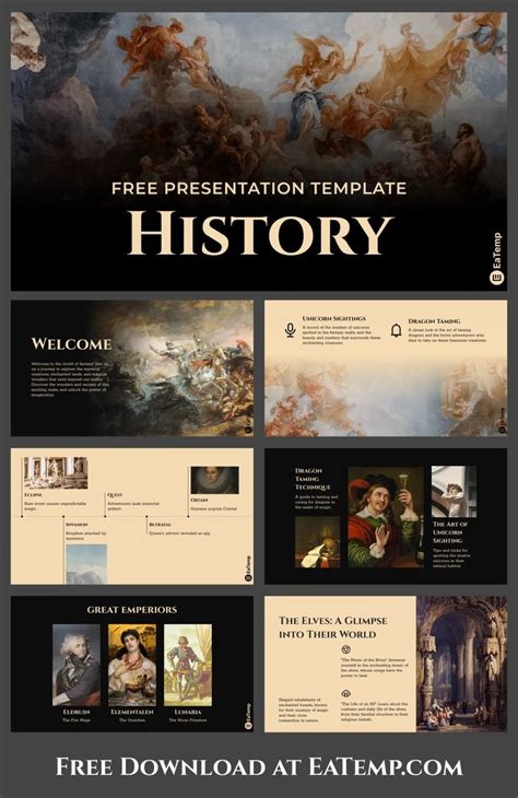 the history powerpoint presentation is shown in this image