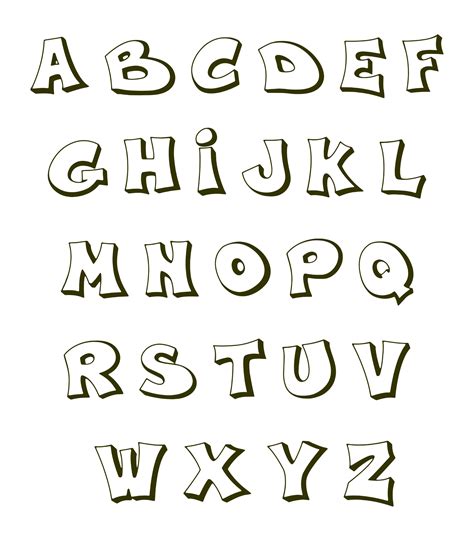 Printable Bubble Alphabet Letters