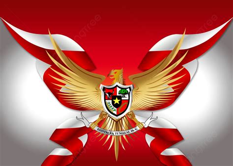 Background Gold Red Garuda Indonesia Pancasila Celebration Independence Patriotic, Background ...