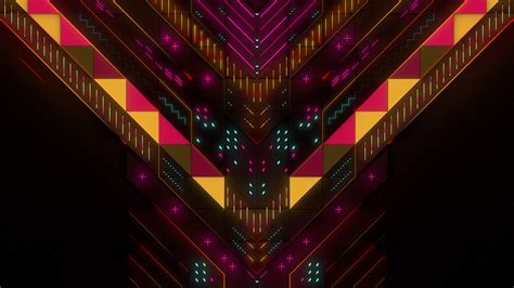 Neon Abstract Geometry Digital Art, HD Abstract, 4k Wallpapers, Images, Backgrounds, Photos and ...