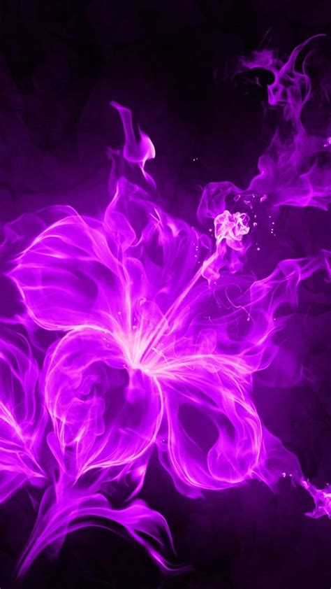 Purple Flower Art Wallpaper iPhone - Live Wallpaper HD | Purple flowers wallpaper, Flower iphone ...