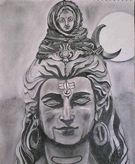 Pencil Drawing Of Lord Shiva