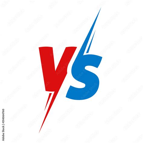 Vs icon logo or versus battle fight match game contest logotype text vector, challenge compare ...