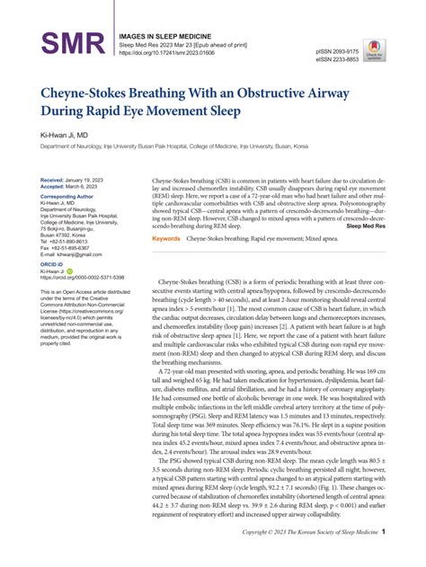 (PDF) Cheyne-Stokes Breathing With an Obstructive Airway During Rapid Eye Movement Sleep