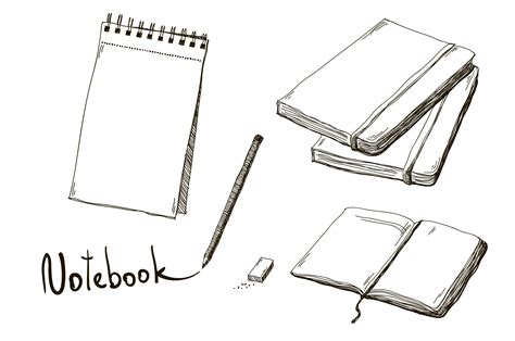 Set of hand drawn notebooks ~ Illustrations ~ Creative Market