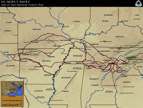 Cherokee Trail of Tears Map Cherokee Indians Trail of Tears