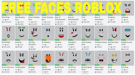 Roblox faces - jopuvid