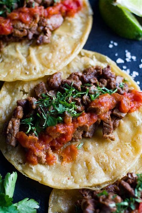 Really nice recipes. Every hour. — Mexican Steak Tacos with Taqueria Red Salsa.