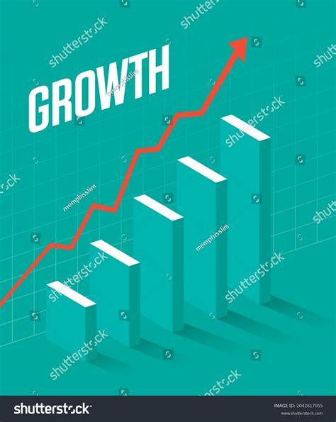 Business Graph Illustration Showing Growth Vector Stock Vector (Royalty Free) 2042617055 ...