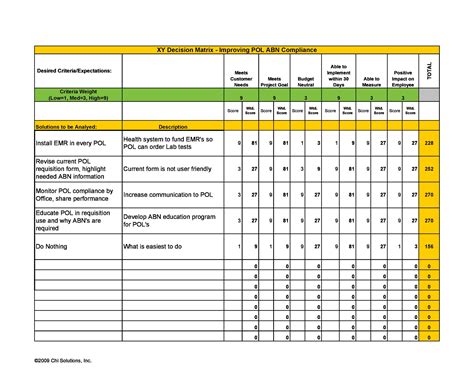 49 BEST Decision Matrix Templates (Word & Excel) ᐅ TemplateLab