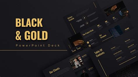 Black And Gold Powerpoint Background Templates 2021 Background Hd - Free Power Point Template ...