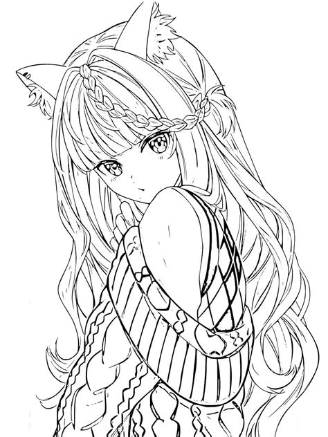 Anime Girl coloring pages