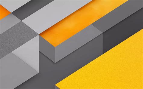 Yellow-gray abstract background, material design, creative geometric background, HD wallpaper ...