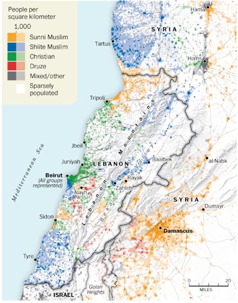 Distribution of religious groups across Lebanon - The Washington Post