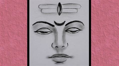 easy way to draw lord shiva face drawing for beginners // bhagwan shiv ji ka asan chitra - YouTube