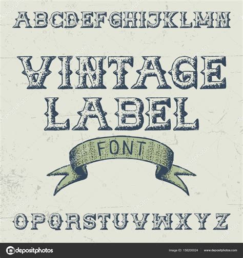 Vintage Label Font Poster Stock Vector Image by ©antonantipov #158200024