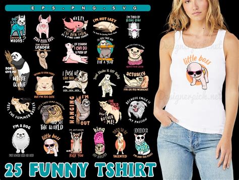 Funny Animal Tshirt Designs Bundle - Designerpick