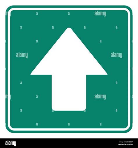 Up arrow and road sign Stock Photo - Alamy