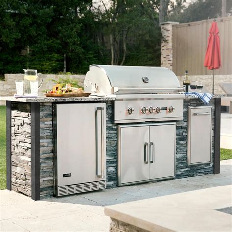 Coyote Ready-To-Assemble 8 Ft Outdoor Kitchen Island With 36-Inch S-Series Natural Gas Grill ...