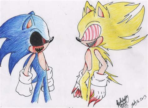 Drawing sonic.exe and fleetway sonic fan art | Sonic the Hedgehog! Amino