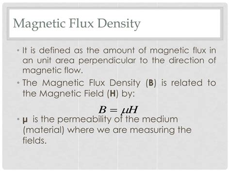 PPT - Magnetic flux & Magnetic flux density PowerPoint Presentation - ID:2126148