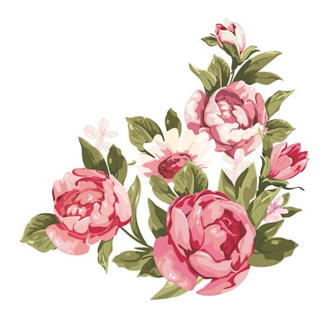 Romantic Pink Flower Border PNG Clipart - PNG Mart