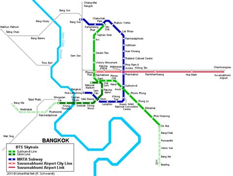 Bangkok Subway Map for Download | Metro in Bangkok - High-Resolution Map of Underground Network