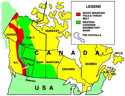 Rocky Mountains: Rocky Mountains Canada Map