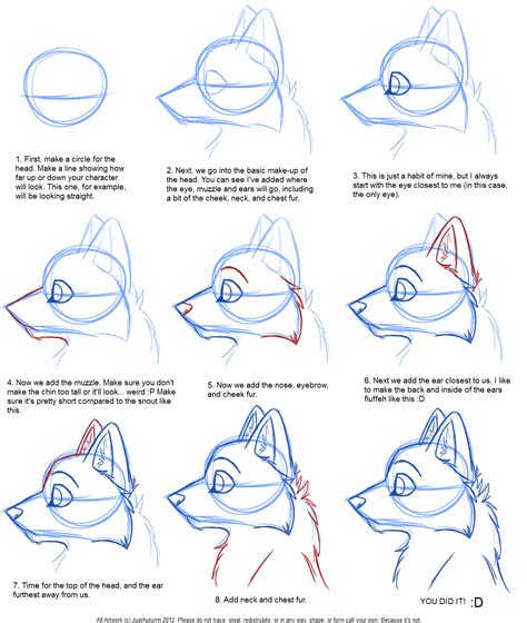 How to Draw: Canine Profile Tutorial by JustAutumn on DeviantArt