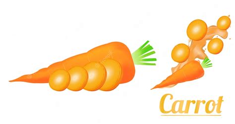 Premium Vector | Carrot on a white background