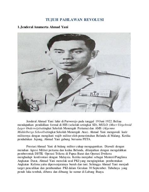 Biografi Pahlawan Revolusi Indonesia – Lukisan