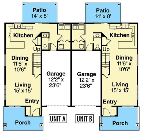 3 Story Duplex Floor Plans - floorplans.click