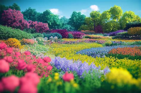 Flower Garden Background Wallpaper