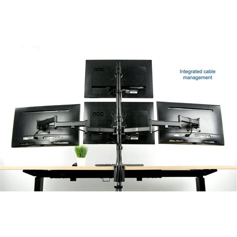 Quad Monitor Desk MountBlack