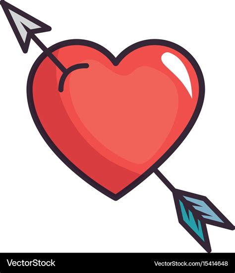 Cute arrow heart Royalty Free Vector Image - VectorStock