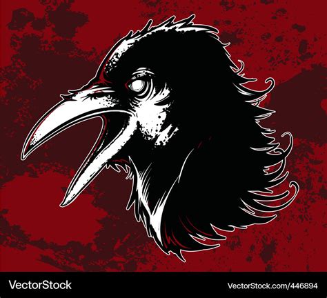 Evil crow Royalty Free Vector Image - VectorStock