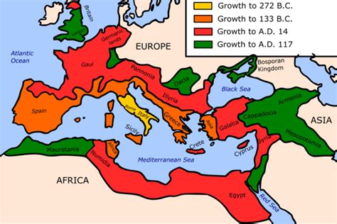 Growth of the Roman Empire Map by Teach Simple