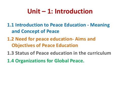 Peace education