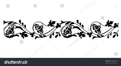 5,768 Black White Floral Horizontal Border Images, Stock Photos & Vectors | Shutterstock